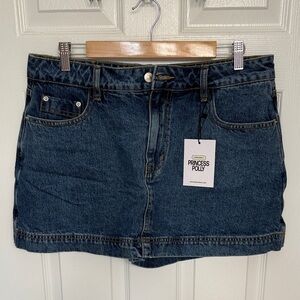 NWT Princess Polly Gazelle Denim Skort size 10 lower impact